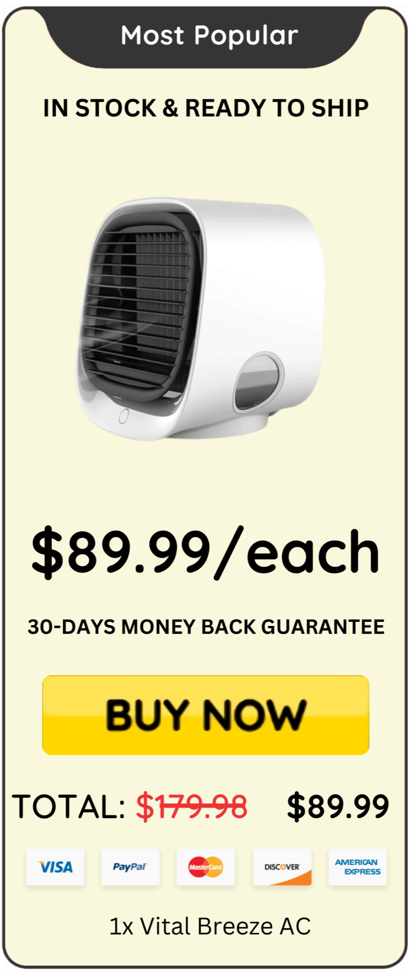 Vital Breeze AC Price